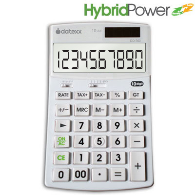Hybrid Power 10 Digit Desktop Calculator