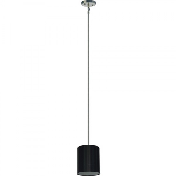 Sh708-1p-lsss 1 Light Mini Pendant In Satin Steel Finish With Lustrous Steel Shade