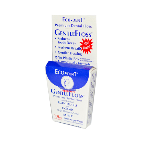 352849 Gentlefloss Premium Dental Floss Mint - 100 Yards - Case Of 6