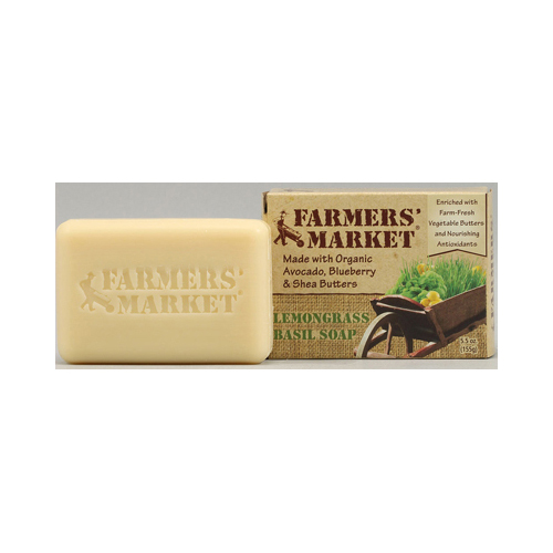 Farmer's Market 856138 Farmer's Market Natural Bar Soap Lemongrass Basil - 5.5 Oz