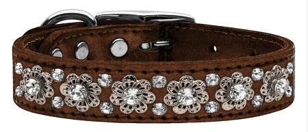 Mirage Pet Products 83-30 22Bz Metallic Fancy Jewel Leather Bronze 22