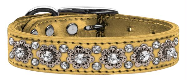 Mirage Pet Products 83-30 24Gd Metallic Fancy Jewel Leather Gold 24