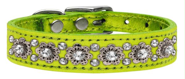 Mirage Pet Products 83-30 24LgM Metallic Fancy Jewel Leather Lime Green 24