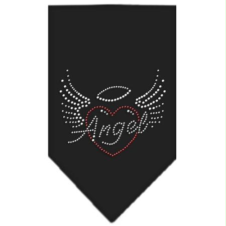 Angel Heart Rhinestone Bandana Black Large