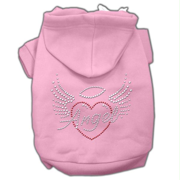54-84 Xxlpk Angel Heart Rhinestone Hoodies Pink Xxl - 18