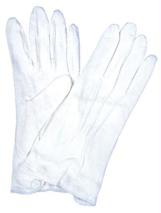 Ba02lg Gloves Cotton W Snap White