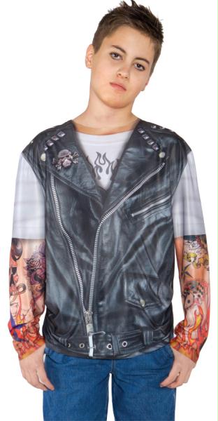 Ur26157md Biker Shirt Child Medium