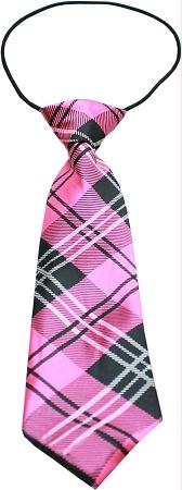 46-08 Big Dog Neck Tie Plaid Pink