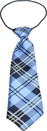 46-11 Big Dog Neck Tie Plaid Blue