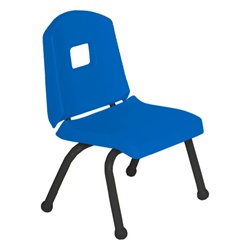 12chrb-bk-bl Split Bucket Chair With Blue And Black Frame, 12 In.