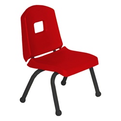 12chrb-bk-rd Split Bucket Chair With Red And Black Frame, 12 In.