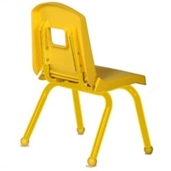 12chrn-yl-bm Split Bucket Chair With Brushed Metal And Yellow Frame, 12 In.