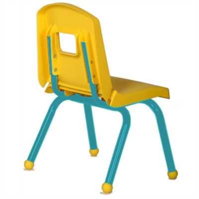 12chrn-tl-bm Split Bucket Chair With Brushed Metal And Teal Frame, 12 In.