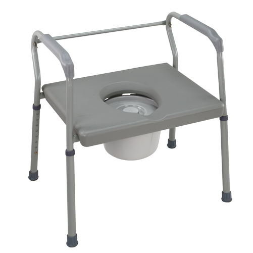 802-1208-0300 Steel Commode With Platform Seat