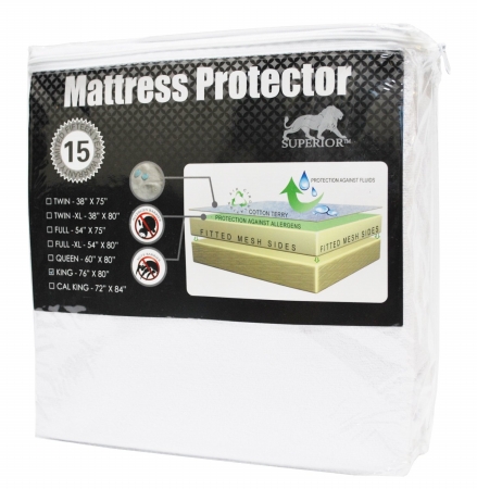 Matt Pro Qn Hypoallergenic 100% Waterproof Queen Premium Mattress Protector - 15 Year Warranty