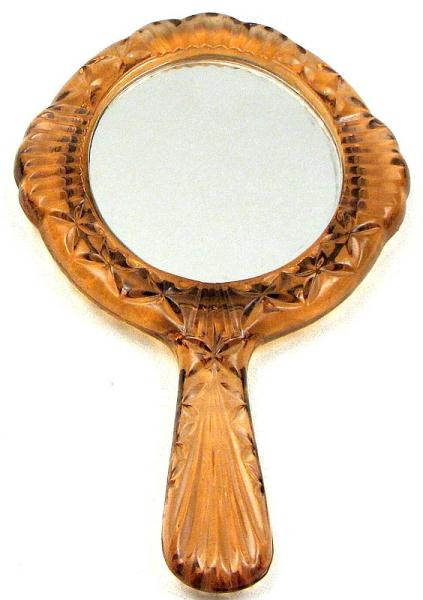 01-12023 Light Pink Faceted Hand Mirror