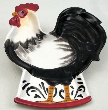 049-22616 Ceramic Rooster Platter