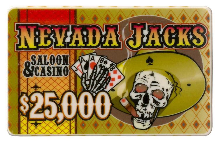 Bry Belly Cpnj-$25000 25 Roll Of 25 - $25,000 Nevada Jack 40 Gram Ceramic Poker Plaqu