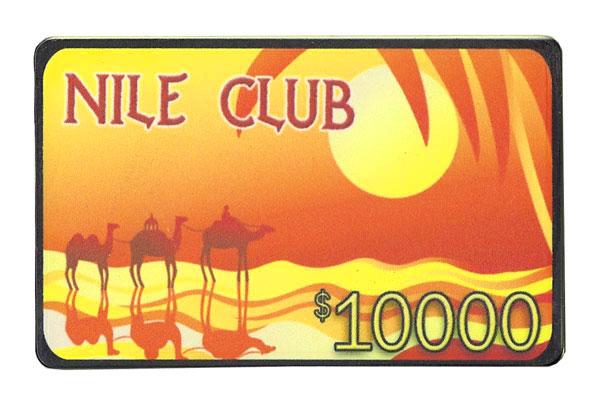 Bry Belly Cpni-$10000 25 Roll Of 25 - $10,000 Nile Club 40 Gram Ceramic Poker Plaque