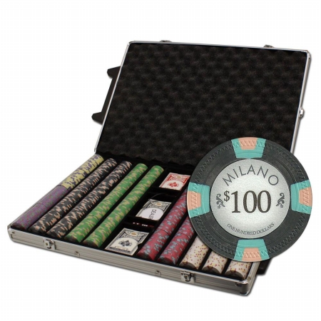 Bry Belly Csml-1000r 1000ct Claysmith Gaming Milano Chip Set In Rolling Case