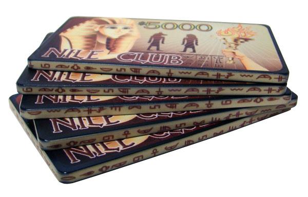 Bry Belly Cpni-$5000 10 10 $5000 Nile Club 40 Gram Ceramic Poker Plaques