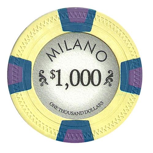 Bry Belly Cpml-$1000 25 Roll Of 25 - Milano 10 Gram Clay - $1000