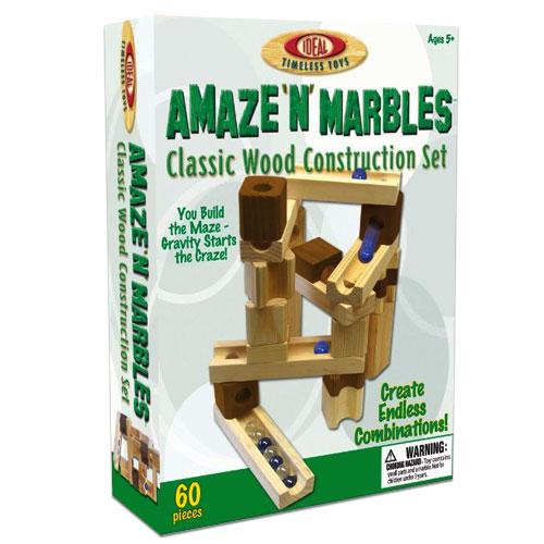 Poof Slinky Tpoo-09 60 Piece Amaze N Ft. Marbles Classic Wood Construction Set