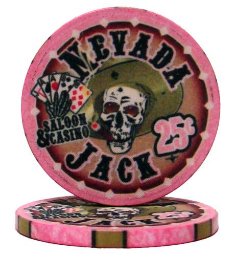 Bry Belly Cpnj-25c 25 Roll Of 25 - .25¢ - Cent Nevada Jack 10 Gram Ceramic Po