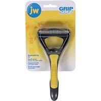 Jw-dog-cat-aquatic-grip Soft Deshedding Tool- Gray-yellow Medium 65048
