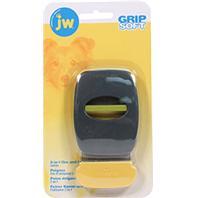 Jw-dog-cat-aquatic-grip Soft 2-in-1 Fine And Flea Combs- Gray-yellow Medium 65051