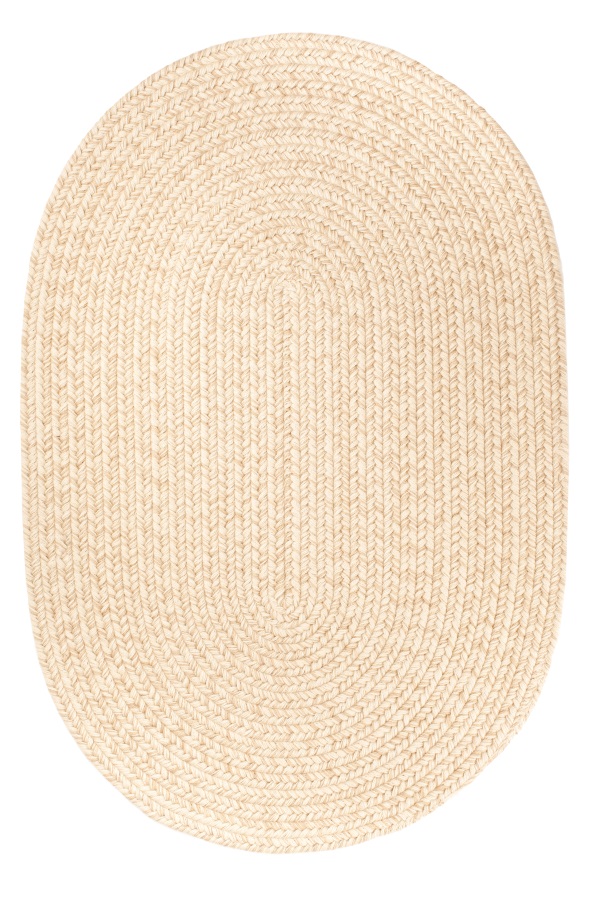 Rhody Rug S100A018X036 Solid Wool Slice Rug Sand Wool