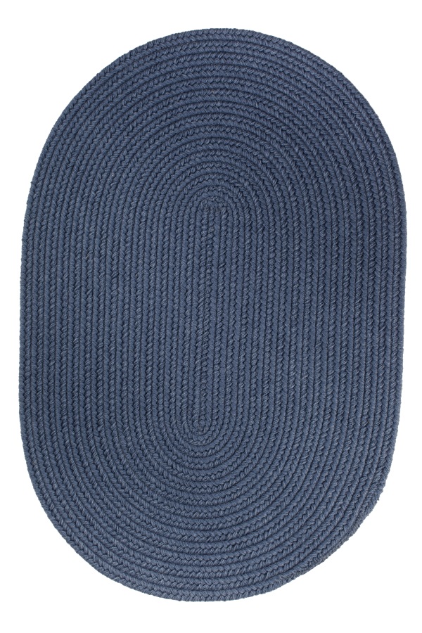 Rhody Rug S102R084X108 Solid 7x9 Wool Rug Sailor Blue Rug
