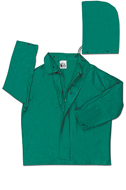 River City 611-388jl Dominator 0.42 Mm. Pvc-nylon Jacket With Detachable Hood Green