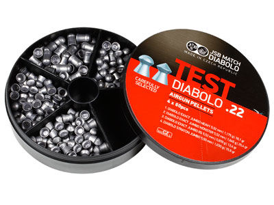 UPC 899421300222 product image for JSB PY-P-959 JSB Match Diabolo Test Sampler .22 Cal Round Nose & Pointed 4 Pelle | upcitemdb.com