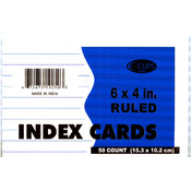 1281379 Index Cards - Ruled - 50 Count - 4 X 6 Case Of 72