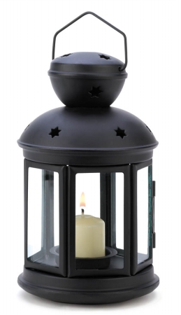 Black Old World Candle Lamp