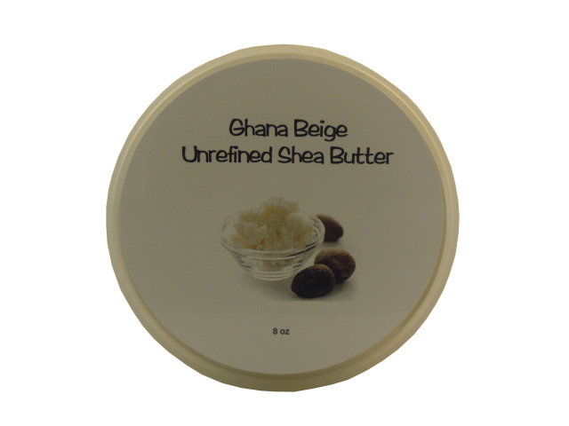 Gbusb8 Ghana Beige Organic Unrefined Shea Butter 8 Oz