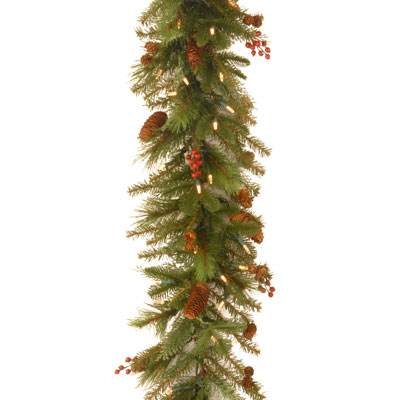 National Tree Nl13-300l-6b-1 Noelle Garland With Lights, 6 Ft.