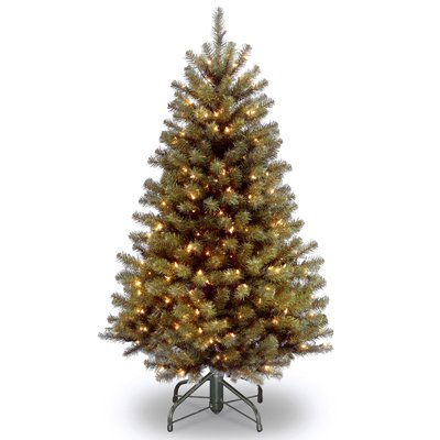 National Tree Nrv7-300-45 North Valley Spruce Hinged Tree With Clear Lights