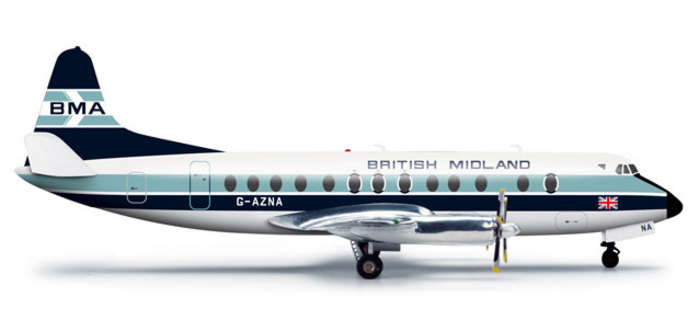 200 Scale Commercial-private He556118 British Midland Viscount800 1-200 Reg No.g-azna