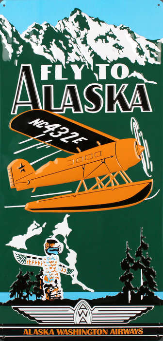 Art009 Fly Alaska Tin Sign