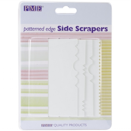 4424 Patterned Edge Plastic Side Scraper Set 4pc-