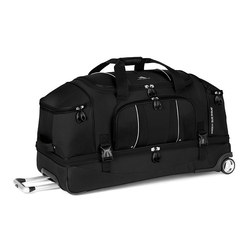 UPC 040176432526 product image for High Sierra EN304-0 Endeavor Drop-Bottom Wheeled Duffel Bag Black | upcitemdb.com