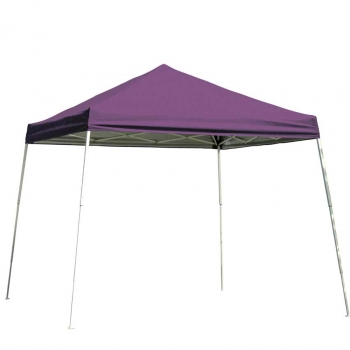 10x10 Sl Pop-up Canopy, Purple Cover, Black Roller Bag
