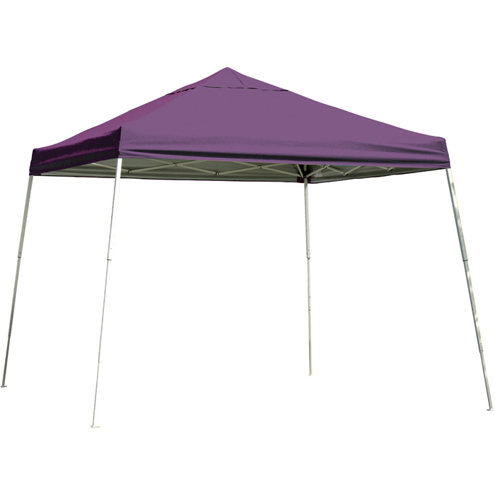 12x12 Sl Pop-up Canopy, Purple Cover, Black Roller Bag