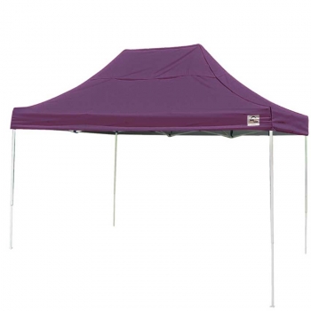 10x15 St Pop-up Canopy, Purple Cover, Black Roller Bag