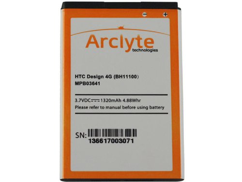 Mpb03641 Arclyte Technologies, Inc. Htc Battery For Acquire; Adr6285; Evo Design 4g; Hero S; Ph44100; 35h00