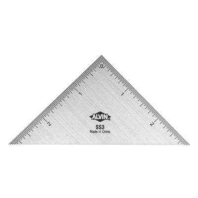 Ss3 3 In. Triangle Stainless Steel Ruler