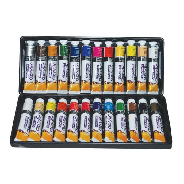 Daler-Rowney GA123900024 Graduate Acrylic Paint 24-Color 22ml Set