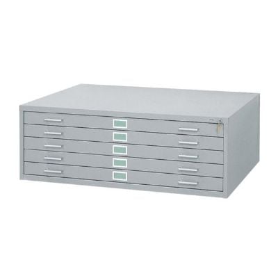 5-drawer Gray Steel Flat File